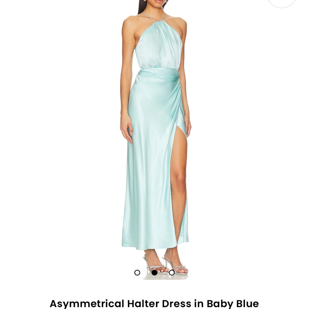 The Sei Halter Dress long in Light Blue
